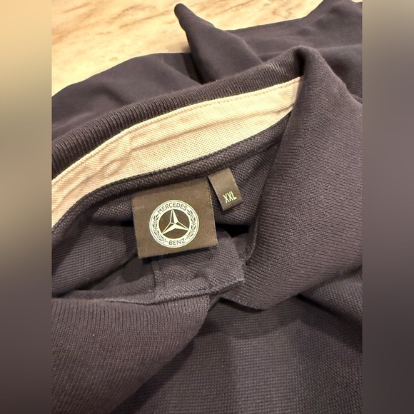 3 Men’s Mercedes-Benz Black Blue and Gray Polo Shirts Sz 2XL - Picture 15 of 16